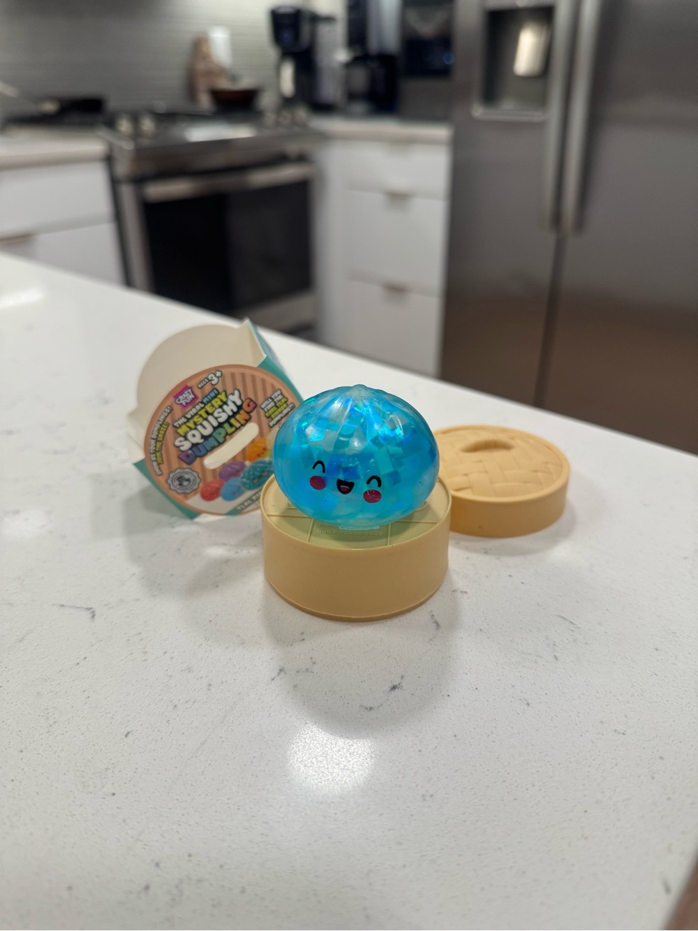 The viral mini mystery squishy Dumpling teal Ribbon Edition rare CRAZY FUN RMS